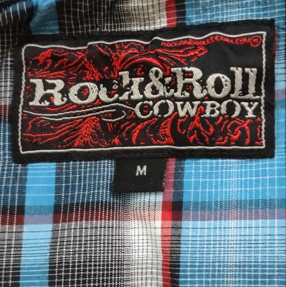 Men's Snap Front Plaid Shirt - Picture 4 of 5